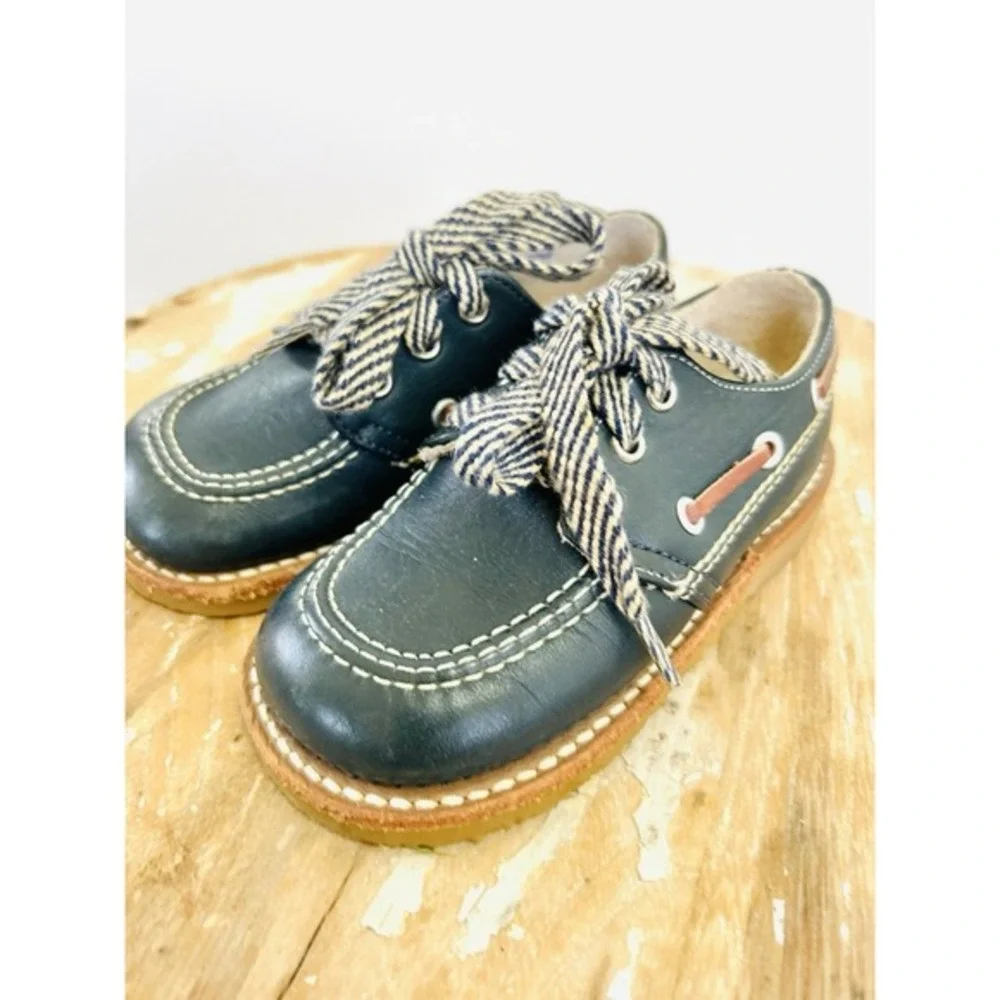 VTG Childs Stride 60s 70s Leather Dress Shoes Toddler Made In USA Size 5‎ 1/2 D